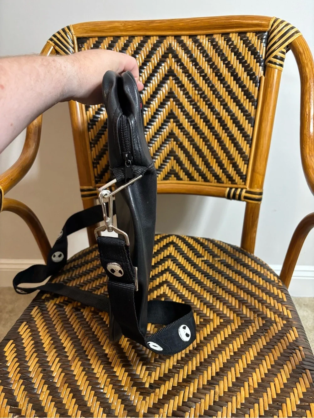 Vtg Disney Nightmare Before Christmas Black Messenger Bag